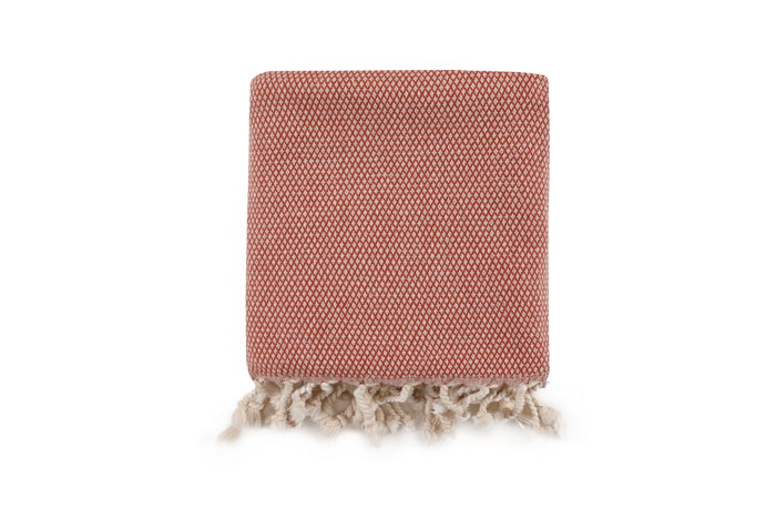 Mijölnir Toalla de playa fouta de nido de abeja - Rojo teja
